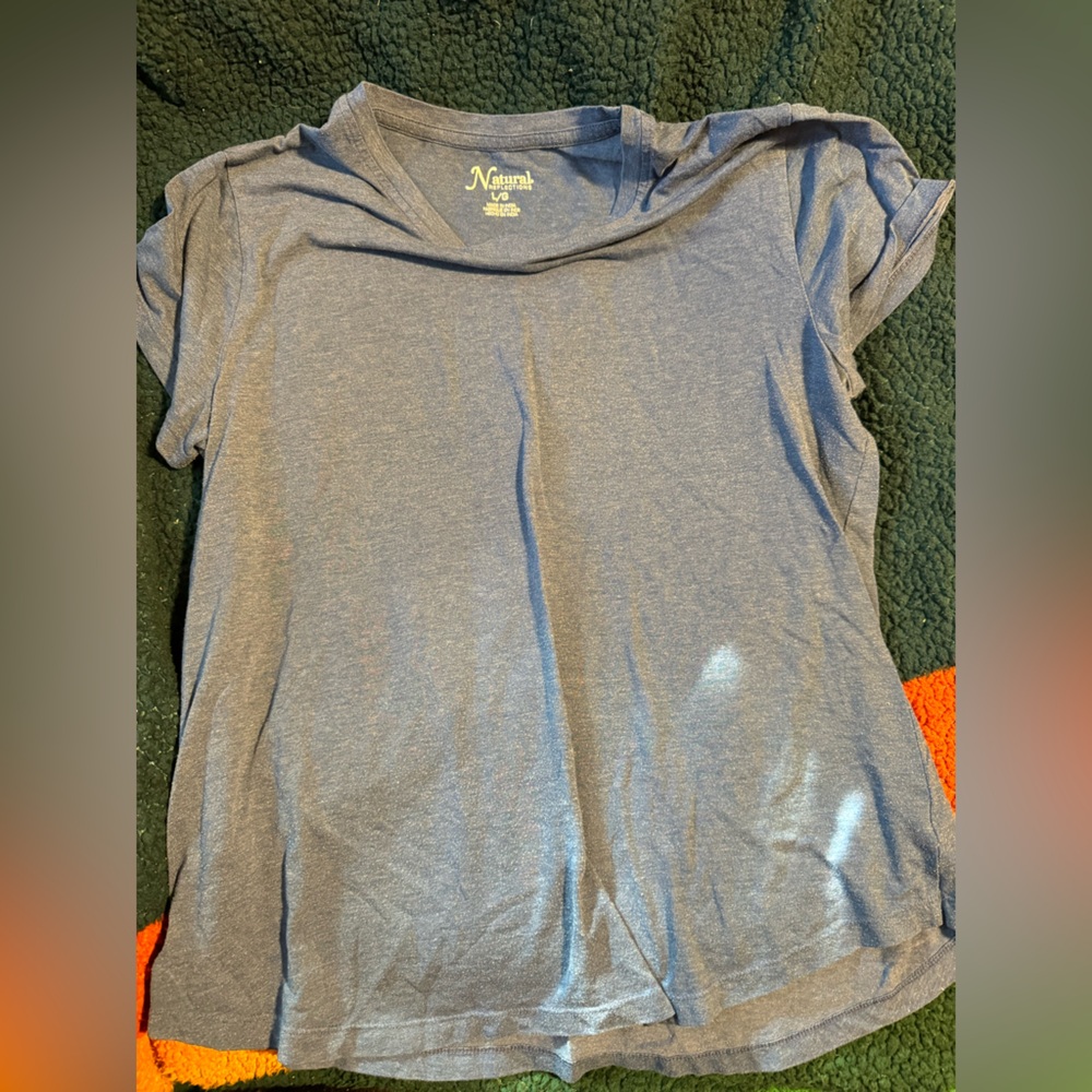 Natural reflections, blue shirt